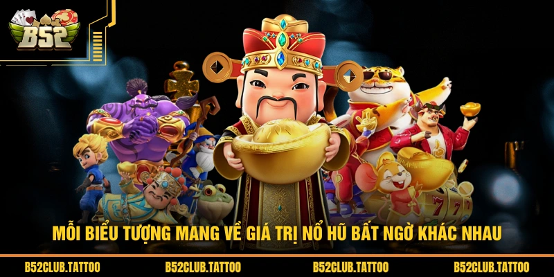 Mỗi biểu tượng mang về giá trị nổ hũ bất ngờ khác nhau